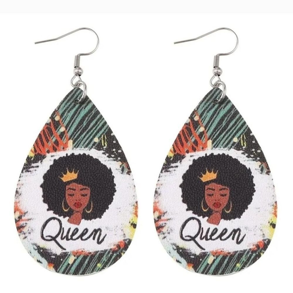 fun dangle queen earrings